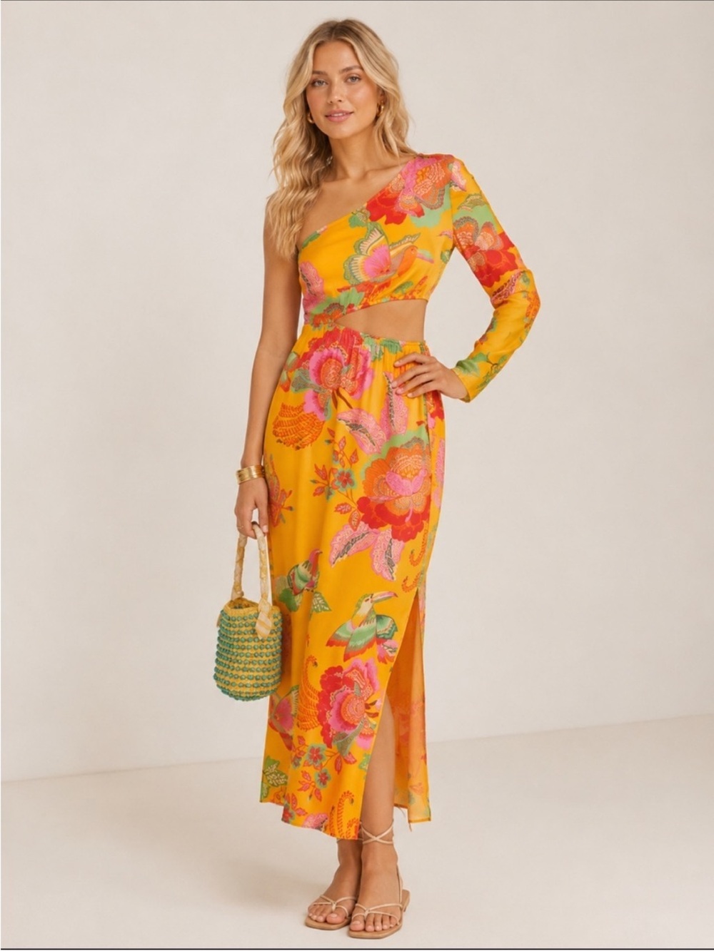 Farm Rio tropical off the shoulder dress